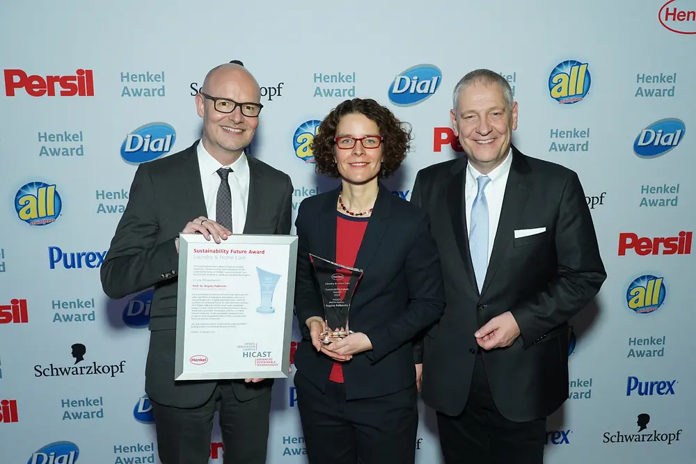 Sustainability Future Award Laundry & Home Care / HICAST (winner): Arndt Scheidgen, Prof. Regina Palkovits, Thomas Müller-Kirschbaum