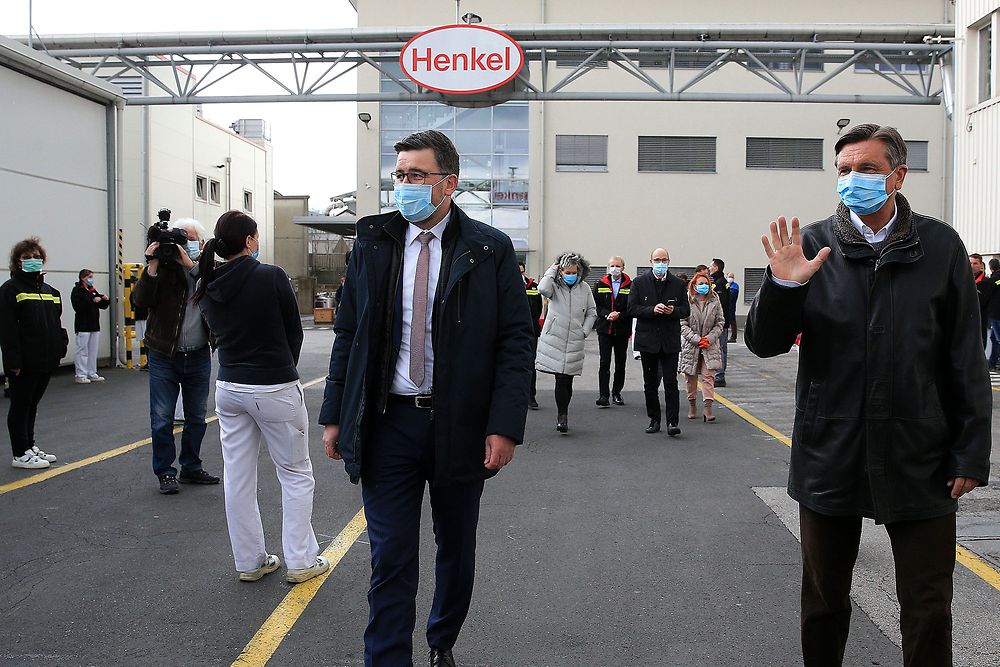 Predsednik Borut Pahor na obisku v družbi Henkel Maribor