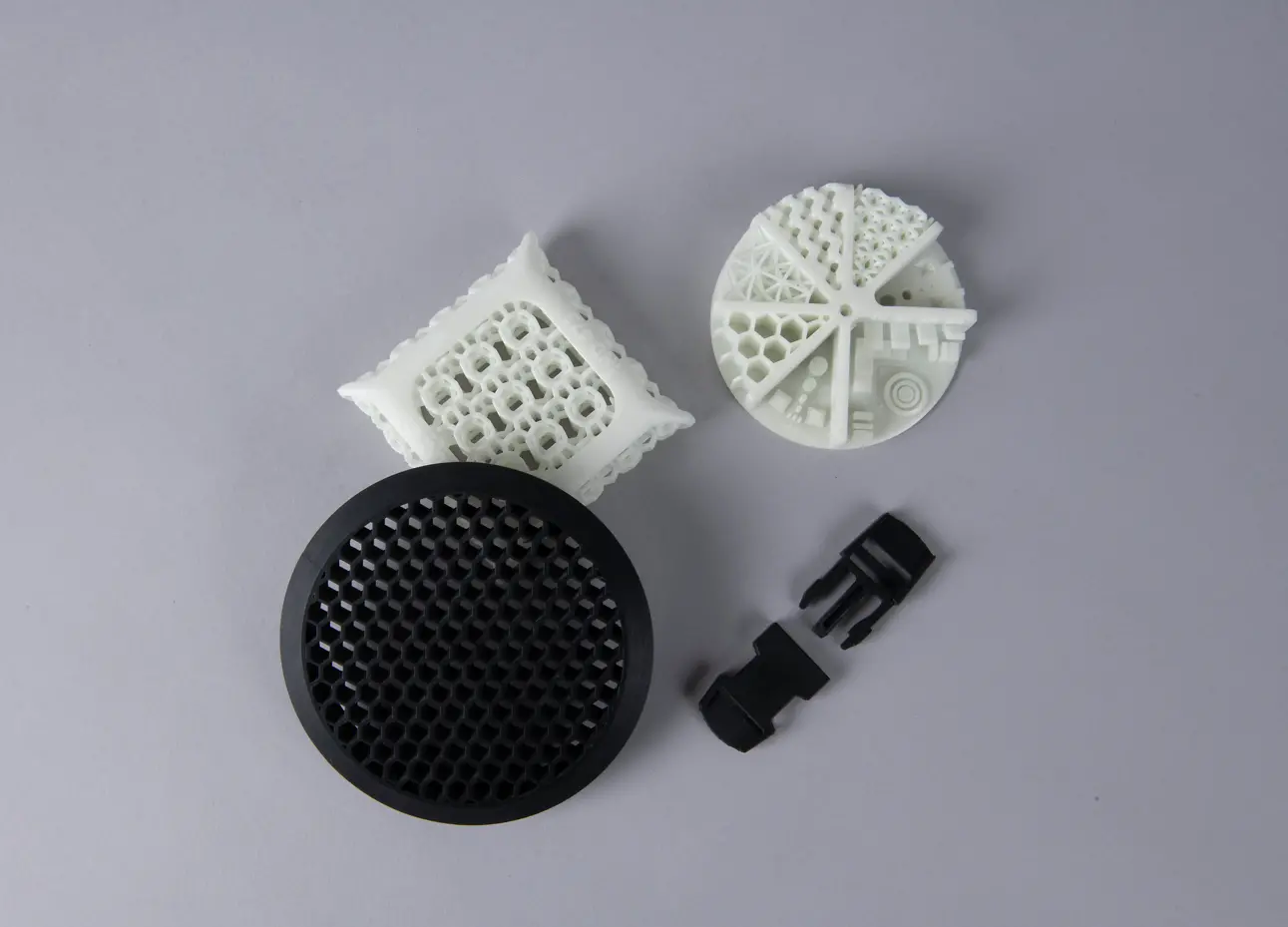 Part samples in Loctite IND 475 and Loctite 3843 printed with Prodway´s ProMaker LD 3D printer.