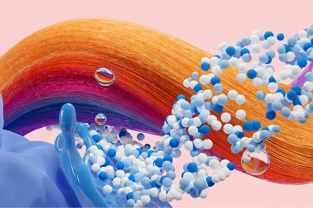 Abstraktna slika, ki predstavlja poslovno enoto Henkel Consumer Brands, ki vključuje segmenta Izdelki za lase ter Pralna sredstva in čistila