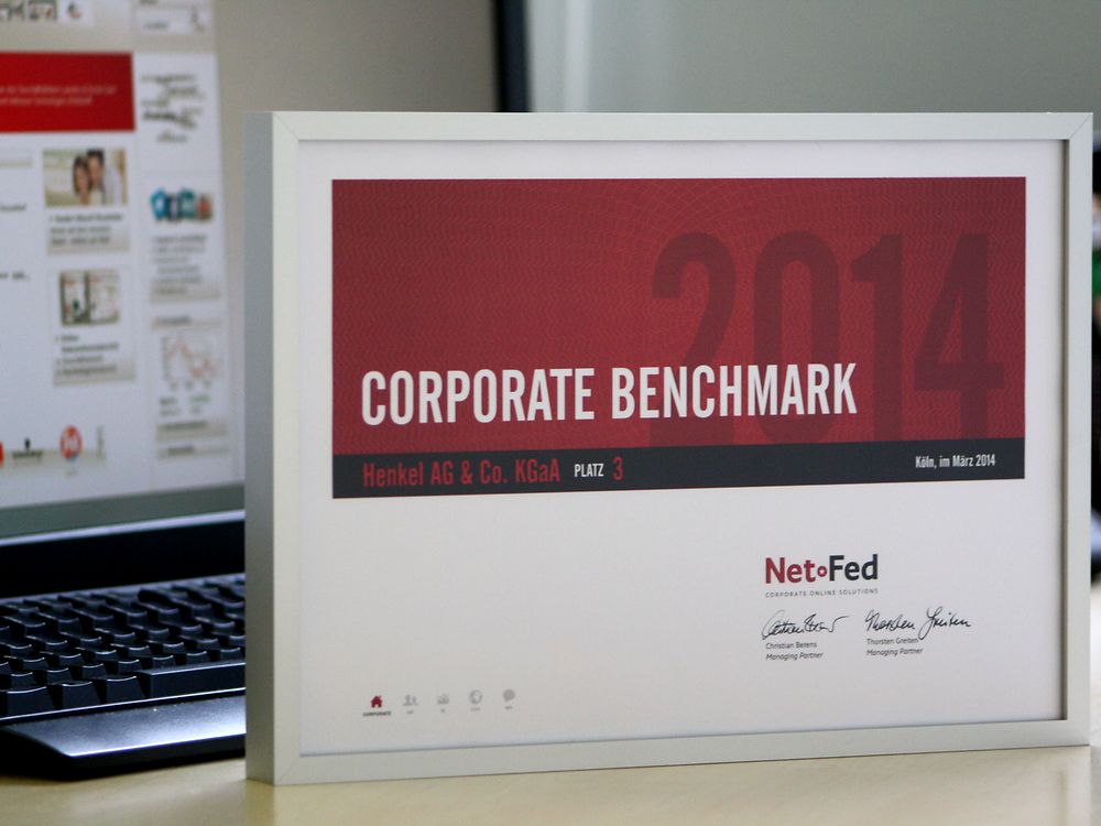 Die Henkel-Webseite wurde beim Webseiten-Ranking von NetFederation mit dem 3. Platz ausgezeichnet.